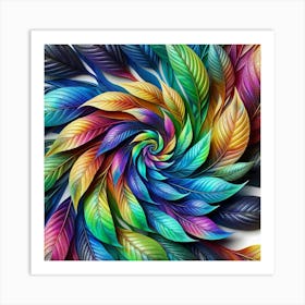 Colorful Leaves Art Print