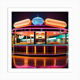 Diner At Night 3 Art Print