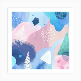 Abstract Watercolor Painting 1 Art Print