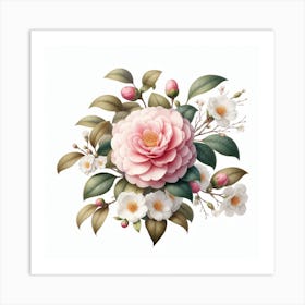 Flower of Camellia 2 Art Print