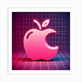 Pink Apple Art Print