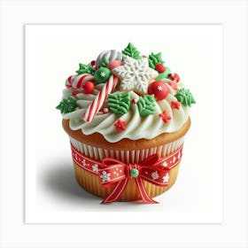 Christmas Cupcake 1 Art Print