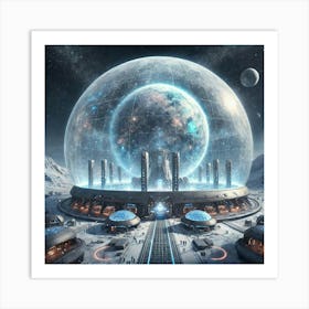 A Sci Fi Depiction Of The Cryonic Dome In Cryonexu Art Print