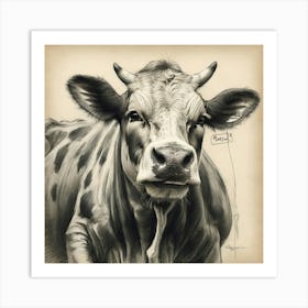 Cow Portrait 13 Art Print