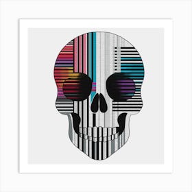 Abstract Skull Art Print