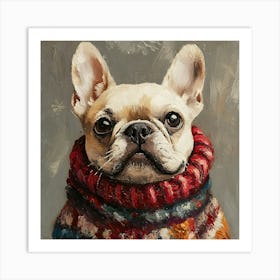 Christmas Frenchie 5 Art Print