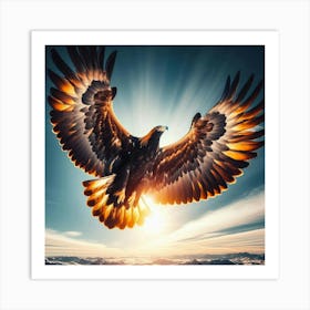 Eagle In Flight 2 Art Print