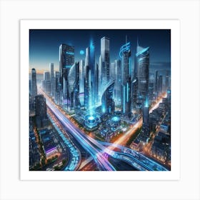 Futuristic Cityscape 116 Art Print