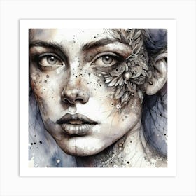 Woman'S Face 7 Art Print