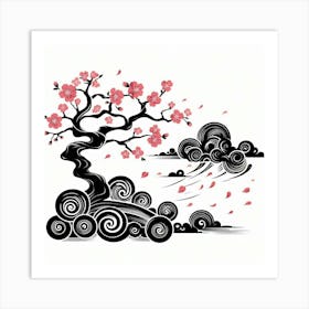 Cherry blossom tree 3 Art Print