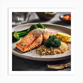 553973 Baked Salmon Fillet With A Perfectly Crispy Skin A Xl 1024 V1 0 Art Print