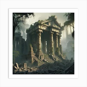 Ruins In The Jungle Art Print