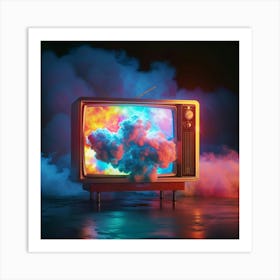 Tv In The Clouds 8 Art Print