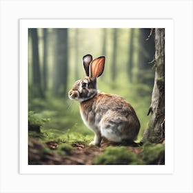 Rabbit In The Forest 127 Art Print