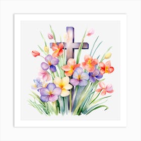 Easter Cross Art Print