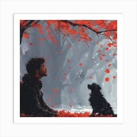 Man And His Dog Art Print