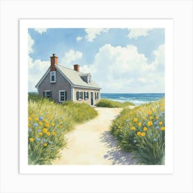 Cape Cod Landscape With House Póster