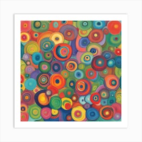 Abstract Circles Wall Art Print Art Print