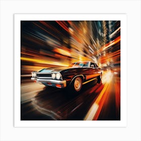 Chevrolet Chevelle At Night Art Print