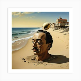 Man In The Sand Art Print