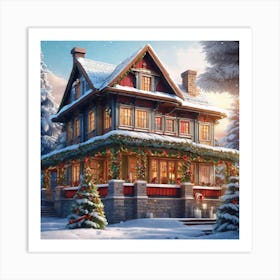 Christmas House 157 Art Print