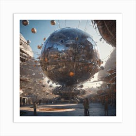 Futuristic City 52 Art Print