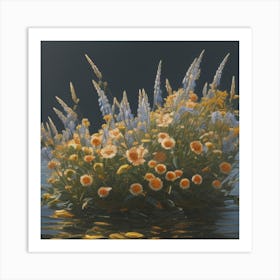 Flowers In The Water Art Print