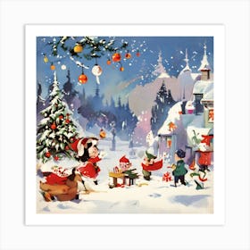 Christmas At Disneyland Art Print