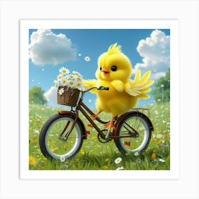 Leonardo Phoenix 10 A Bright Yellow Chick With Soft Fluffy Fea 1 Art Print