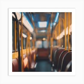 Interior Of A Bus Art Print