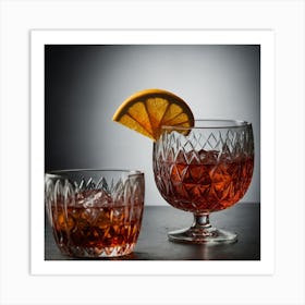 Two Glasses Of A Cocktail Art Print