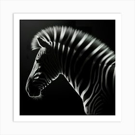 Portrait Of A Zebra Art Print