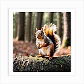 Squirrel In The Forest 114 Art Print