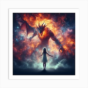 The little girl advised the demon Art Print