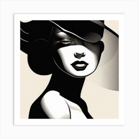 Woman In A Hat Art Print