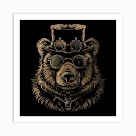 Steampunk Bear 36 Art Print