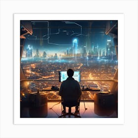 Futuristic Cityscape 2 Art Print