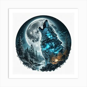 Howling Wolf Art Print