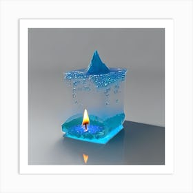 Ice Cube Candle Art Print