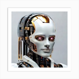 Portrait Of A Robot Art Print