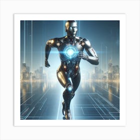 Futuristic Robot 78 Art Print