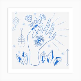 Easy Halloween Costume All Seeing Eye Crystal Palmistry Art Print