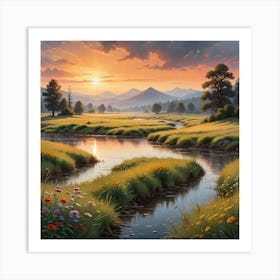 Create An Artwork In The Style Of Realism Art Nicely Smell A Watercolor Essence The Scene Should Dep 1866390388 Art Print