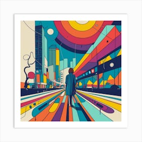 Minimalist Of Vanishing Single Line Amazing Blip Art Print