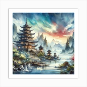 Chinese Pagoda Art Print