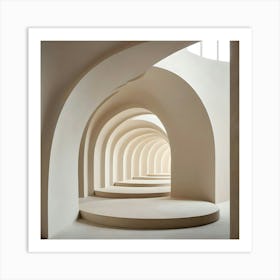 Arches In A White Building 1 Art Print