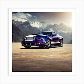 Purple Ford Mustang Art Print