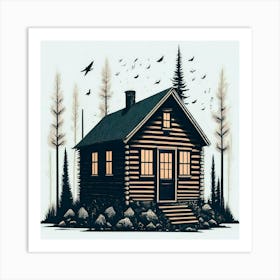 Cabin In The Woods 8 Art Print