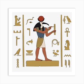 Egyptian Goddess Illustration Ancient Egypt Civilization Art Print