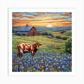 Texas Bluebonnets 1 Art Print